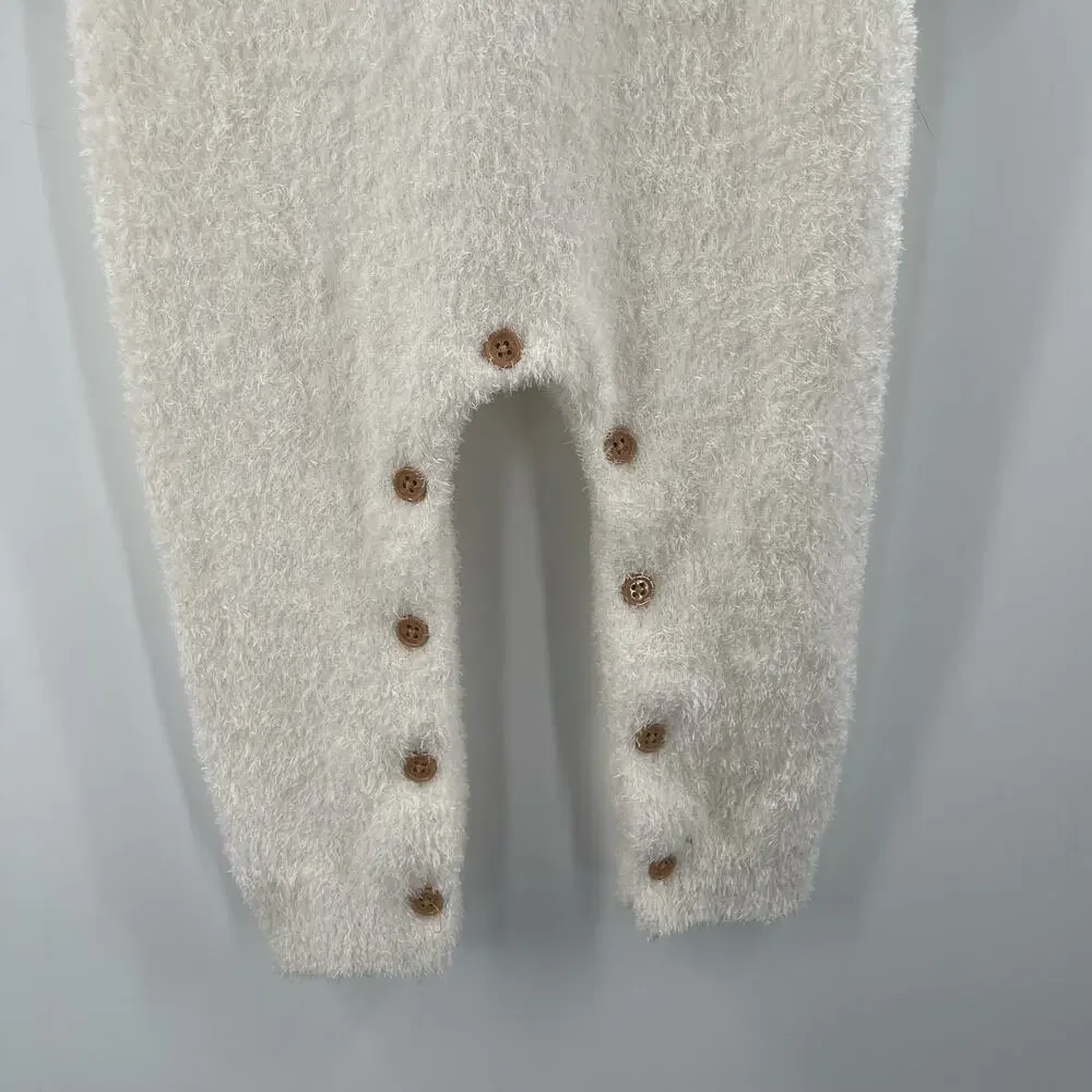 GERBER MODERN MOMENTS Baby Onesie 12 Months Faux Fur Fuzzy Comfy Unisex NWT